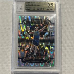 2023-24 Select Prizms Tectonic Brandin Podziemski (RC) Beckett 9.5